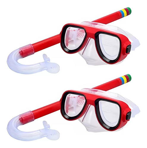 2 Lentes Buceo Mascara Niño Snorkel Nadar Piscina Playa