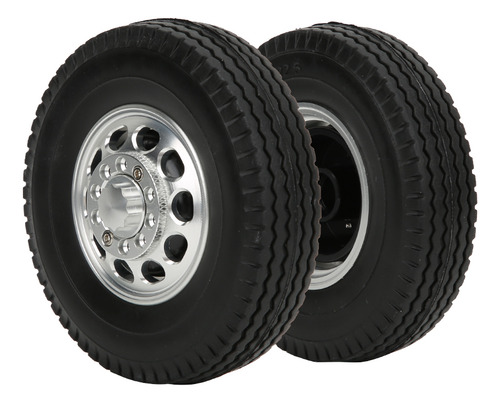 2pcs Roda Dianteira Para Tamiya 1/14 Rc Truck Tractor Com