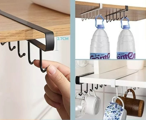 Imagen 7 de 10 de Organizador Colgador De Paños Tazas Utensilios Ollas Cocina