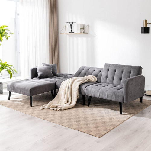 Sofa Cama Convertible Forma L Ajustable Grios Marca Gyutei