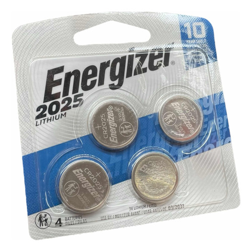 Pack 4x Pila De Botón Litio Cr2025 Batería Energizer 2025 3v