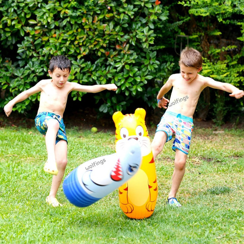 Imagen 7 de 10 de Juego Involcable Inflable Boxeo Juguete Niños Y Bebes Pileta