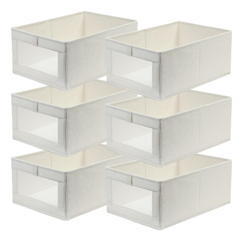 Organizador Ropa Lino Estantes Plegables Ventanas Visibles.
