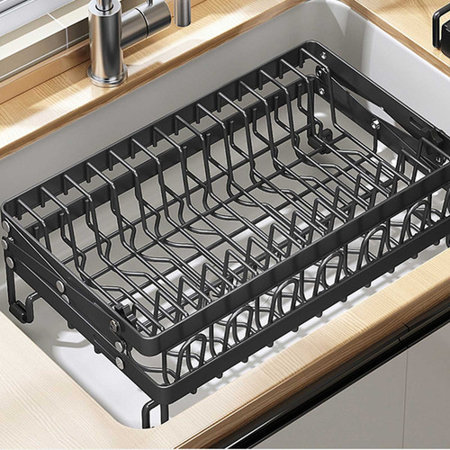 Escurridor De Platos De 2 Niveles Plegable Con Bandejas