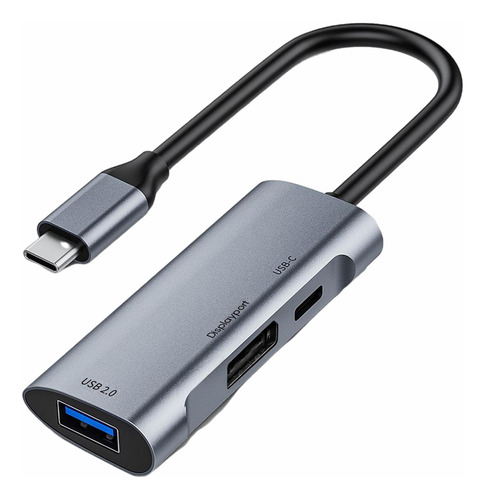 Usb C Portátil Delgado Para Mostrar Multipuerto 3 En 1