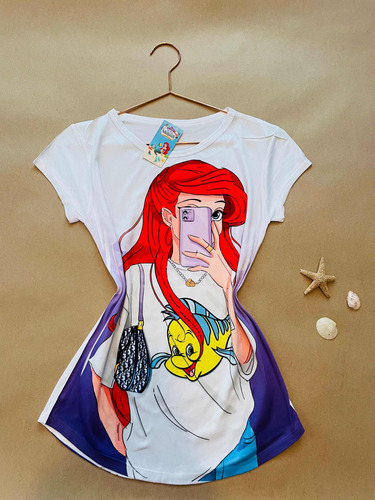 Blusa Casual Estampada Sirenasirenit A Película Disney Ropa