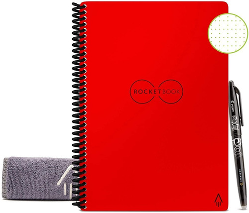 Cuaderno Inteligente Rocketbook Everlast Core Rojo Reutiliza