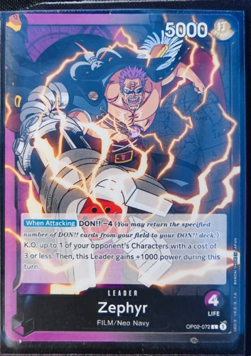 One Piece Tcg Mazo Pre Construido Zephyr Morado/negro