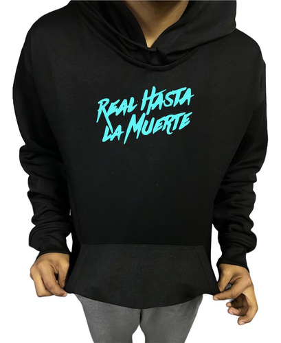 Sudadera Unisex Juvenil Negra De Anuel Aa