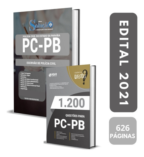 Kit Pc Pb Apostila Escrivão De Polícia Civil + 1200 Questões