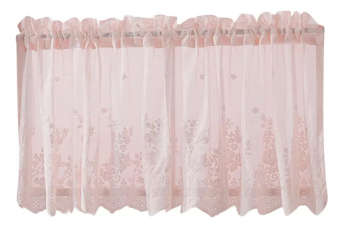 Cortina Para Ventana Bordada Voile Sheer Curer Valance Tiers