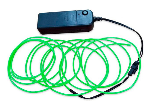 Hilo Neon Led Verde 3 Metros A Pilas Cable Luces Newtonarg