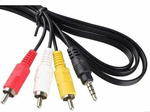Cable Auxiliar A Rca 3x1 Aux 3.5mm De Audio Y Video 1.5mtr