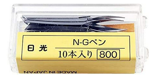 Nikko Manga Pen Nib N-gpen, 10 Puntas (1 Paquete) Con Papel 