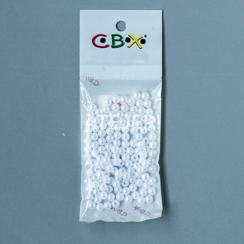 Perla Plástica Marca Cbx Con Agujero 5mm X 10 Gramos