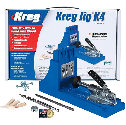 Sistema De Ensamblaje Kreg Jig K4 Mecha Punta Tornillos