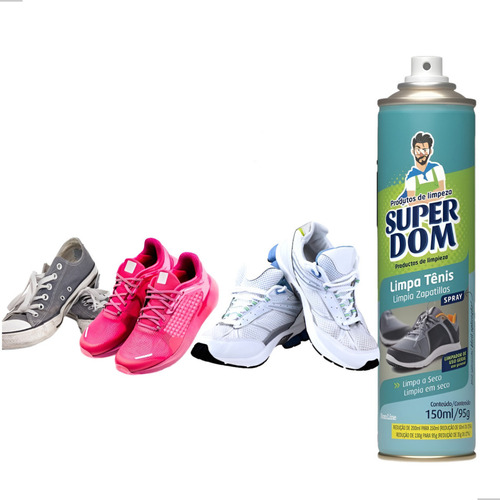Limpa Tênis Espuma Limpeza de Calçados DomLine Sapatos Geral