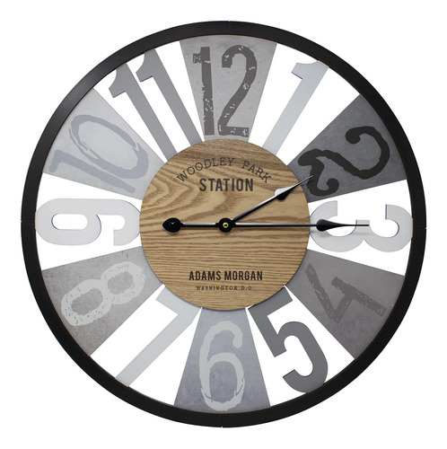 Reloj De Pared Decorativo, 24 Pulgadas, Funciona Con Pilas, 