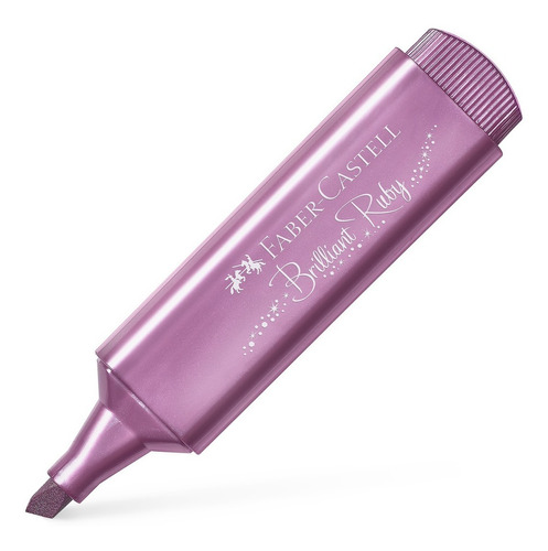  Marcador Resaltador Faber-Castell Textliner 46 con diseño de Pastel de punta biselada ruby x unidad