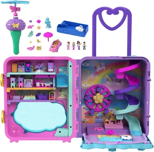 Galupy Rainbow Unicorn In My Pocket - Mini Playset Con Unicornio Brillante Y Carrusel Giratorio, Coleccionable Con Llavero, Regalo Para Niños