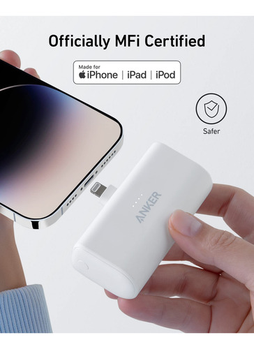 Banco De Energía Anker Nano De 5000 Mah Y 12 W Con Conector