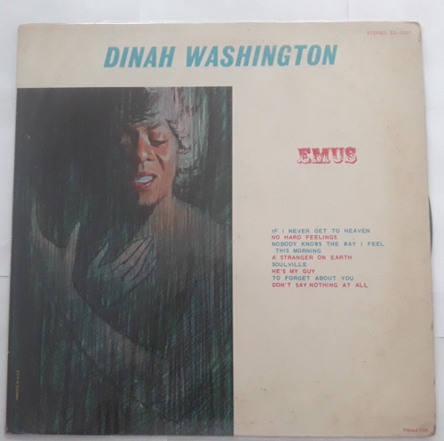 Lp Vinil (vg+) Dinah Washington Ed. 1975 Eua Stereo Es-12021