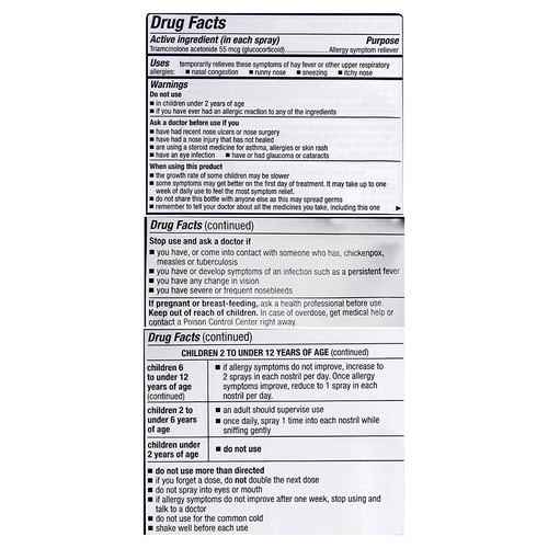 Nasacort Alergia Nasal Spray 24 Horas, 16,9 Ml (2 Botellas),