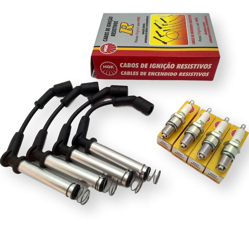 Imagen 1 de 10 de Kit Cables+bujias Ngk Chevrolet Prisma 12/ Onix 1.4 Cuotas