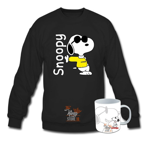 Poleron Polo + Taza, Snoopy, Charlie Brown, Xxxl, Peanuts, Dibujos Animados  / The King Store 10