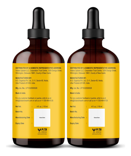 Aceite De Batana Botanic Hearth Crudo, 118 Ml, Para El Creci