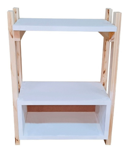 Imagen 3 de 8 de Combo X 2 Mesa De Luz Nordica En Melamina Y Pino Escandinavo