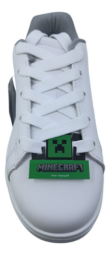 Tenis Hombre Cómodo Survival Mode Minecraft Mi5231 Blanco