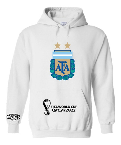 Buzo Argentina Mundial Qatar Messi Con Capota, Hoddies, Saco