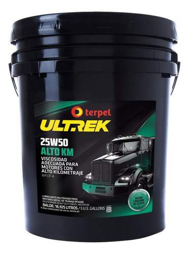 Aceite Motor Terpel Ultrek 25w50 Cf4 Alto Km - 5 Galones