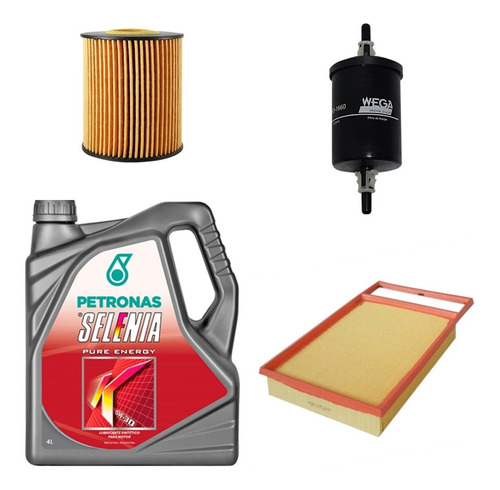 Kit De Filtros Fiat Linea 1.8 Etorq+ Selenia 5w30 Sintetico