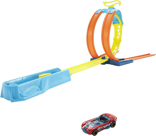 Pista Hot Wheels Track Builder Unlimited Split Loop Pack