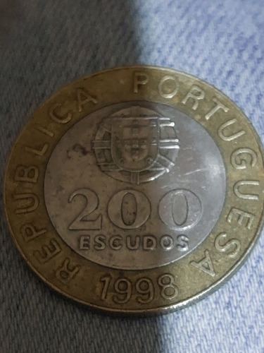 Portugal 200 Escudos  Año 1998 Bimetalica Km #655 