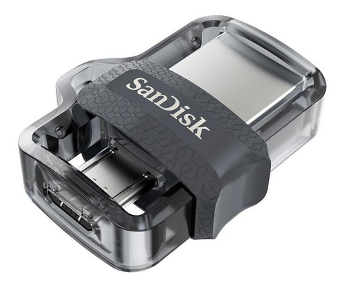Imagem 1 de 1 de Pendrive SanDisk Ultra Dual m3.0 16GB 3.0 preto e transparente
