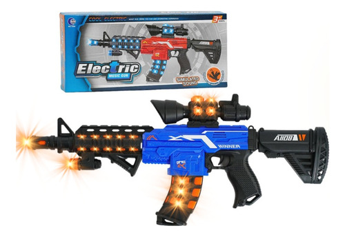 Rifle Pistola M4 Juguete Luces Sonido Vibracion Juegos