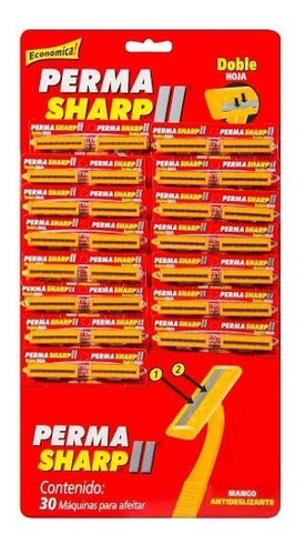 30 Piezas Rastrillos Para Afeitar Rasurar Perma Sharp 2
