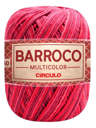 Barbante Barroco Multicolor 6 Fios 200g Linha Crochê Círculo Cor Geléia