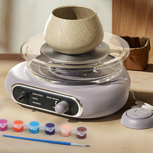 Mini Kit De Torno De Alfarería Con Máquina Para Gris