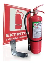 Comprar Combo Extintor De 10 Libras Pqs, Señalización Y  Gancho.