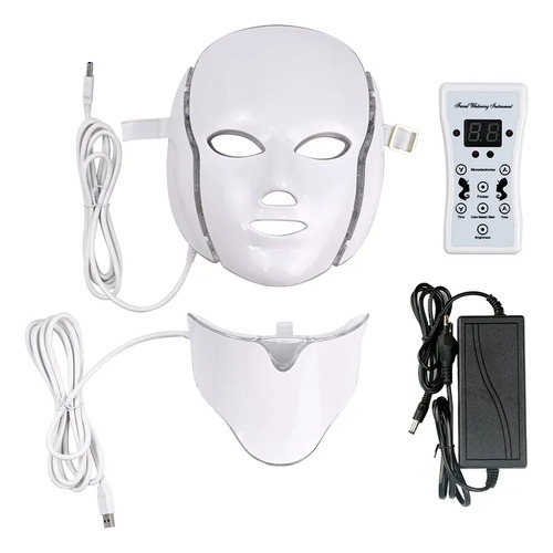 Máscara Led 7 Colores Con Cuello Para Fototerapia, Colorful