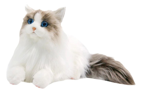 Muñeco De Peluche De Gato Realista, Animal Relleno, Gato
