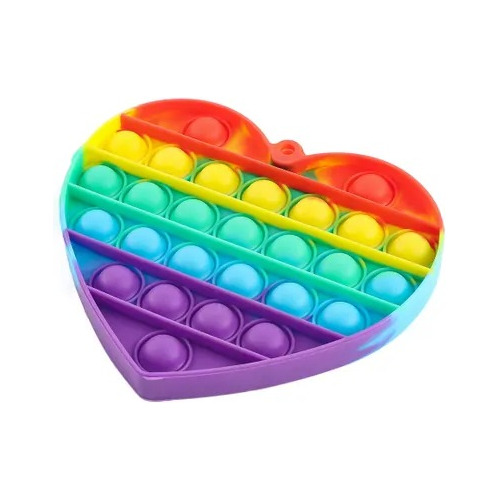 Juego Pop-it Corazón Multicolor Antiestrés (fidget Toy)