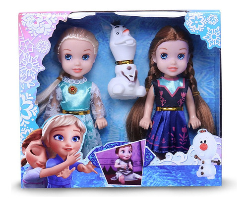 . Muñeca Frozen Figura Básica Ana Y Elsa Paquete De 2 .