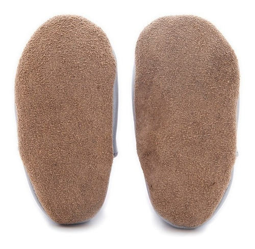 Imagen 5 de 10 de Suabs, Corazón Plateado. Pantuflas De Piel Para Niña.