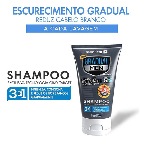 Shampoo Escurecedor Gradual Men - Efeito Natural E Discreto!