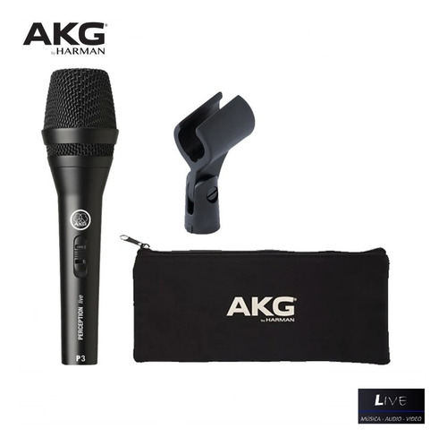 Micrófono Vocal Dinámico Con Interruptor Akg P3s + Garantía